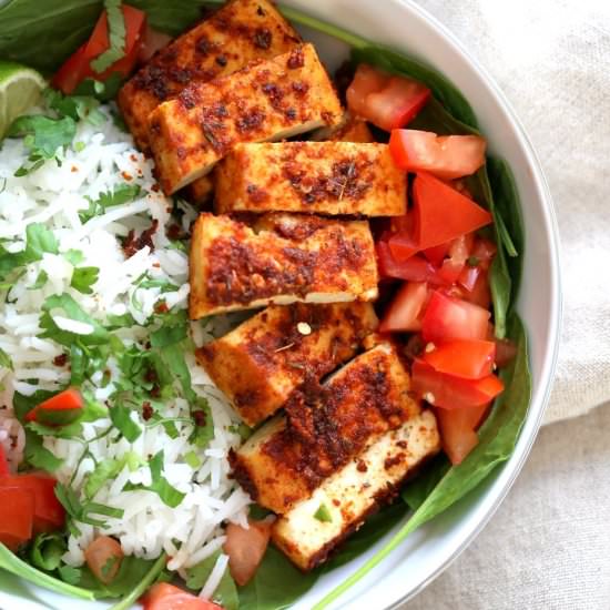 Cajun Tofu w/ Cilantro Lime Rice