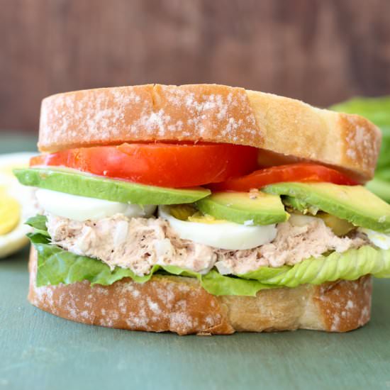 Egg Avocado Tuna Sandwich