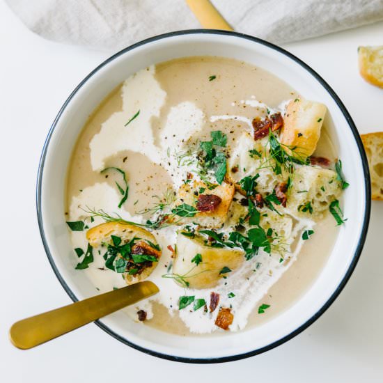 Autumn Apple Potato Soup