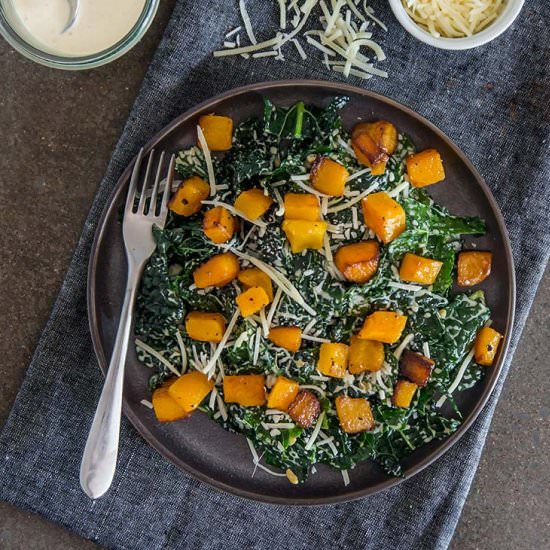 Kale & Butternut Caesar Salad