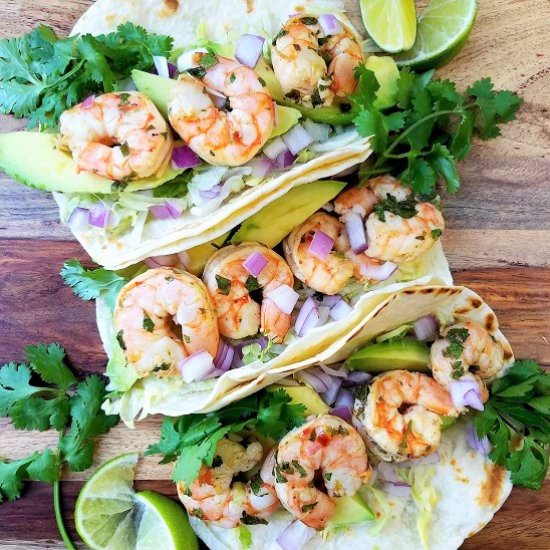 Tequila Lime Shrimp Tacos