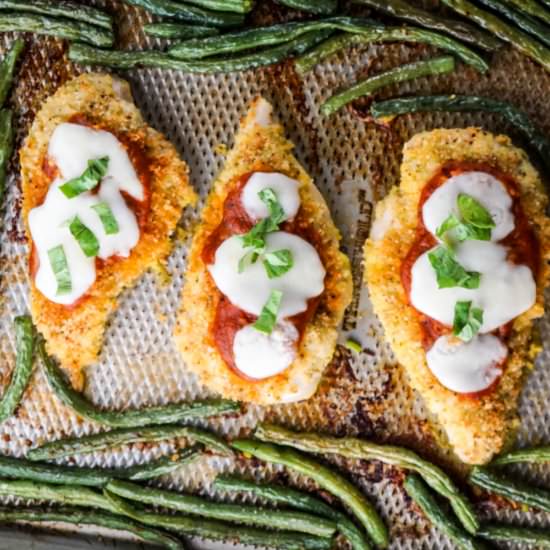 Sheet Pan Healthy Chicken Parm