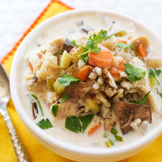 Slow Cooker Chicken Wild Rice Soup