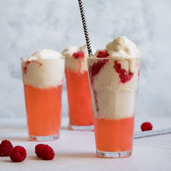 Raspberry & Vanilla Soda Floats
