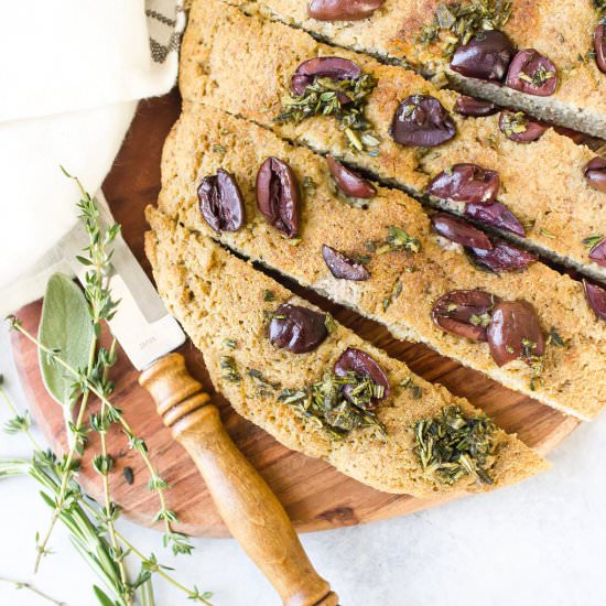Keto Olive & Herb Focaccia