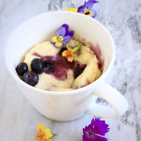 Vegan Lemon Blueberry Mug Cake