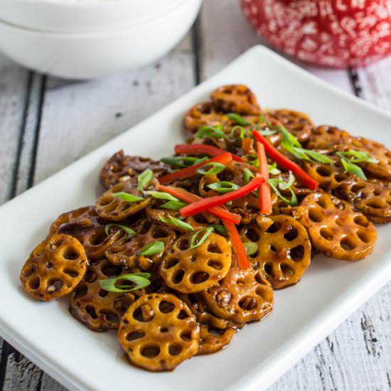 Stir Fried Lotus Root in Garlic Sauce