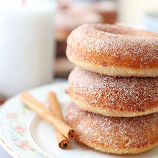 Baked Cinnamon Sugar Doughnuts