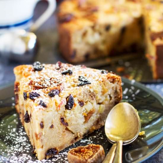 Italian Apple and Fig Polenta Torta