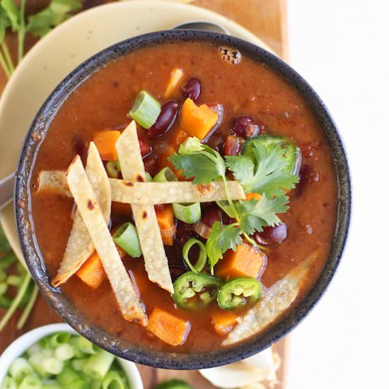 Bourbon Maple Sweet Potato Chili