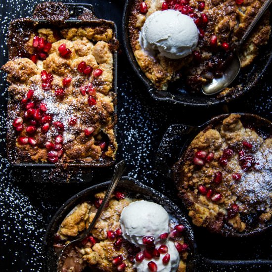 Apple Pomegranate Cobbler