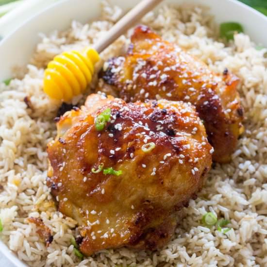 Honey Garlic Mustard Chicken