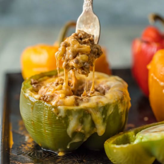 Cheesy Enchilada Stuffed Peppers