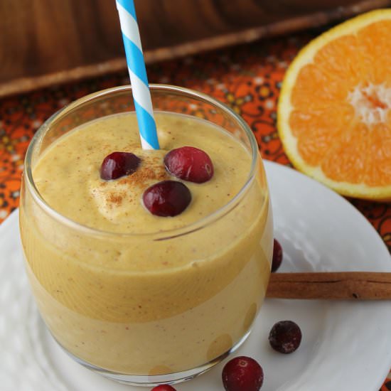 Paleo Pumpkin Cranberry Smoothie