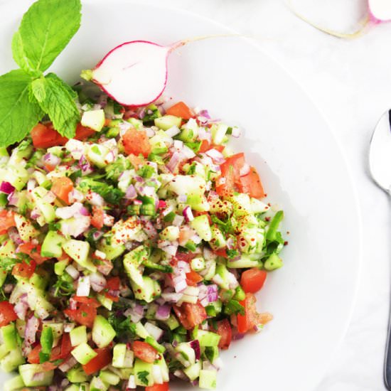 Indian Cucumber Tomato Onion Salad