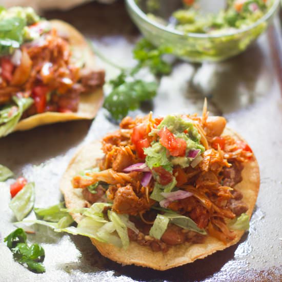 Jackfruit Tinga Tostadas