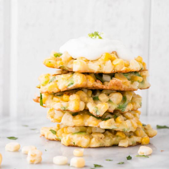 Jalapeno Lime and Corn Fritters