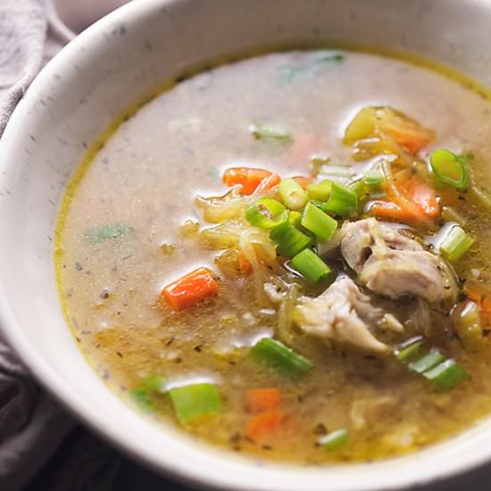 Low Carb Chicken Noodle Soup