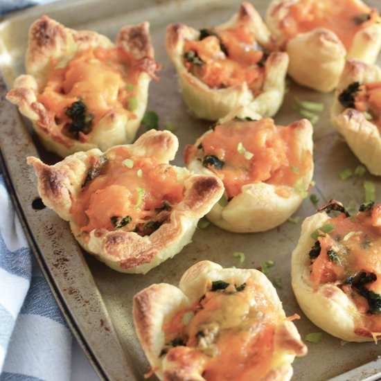 Mashed Sweet Potato & Kale Puffs