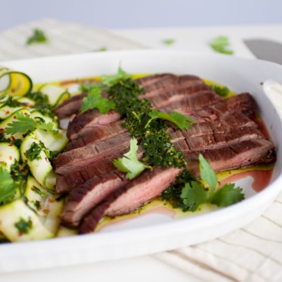 Seared Flank Steak & Chimichurri
