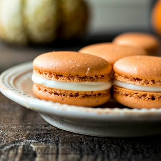 Pumpkin Cheesecake Macarons