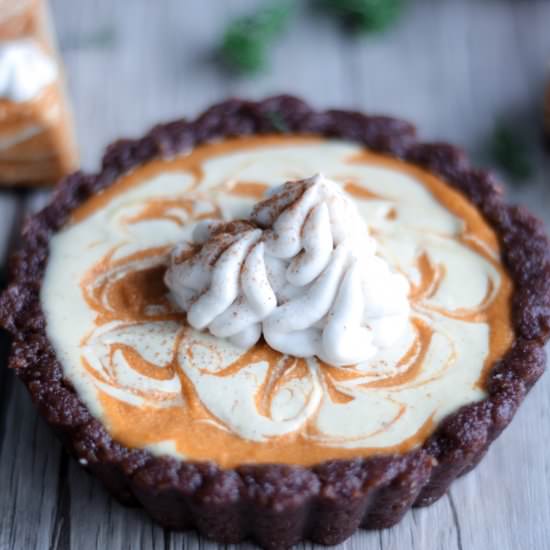 Brownie Crusted Pumpkin Pie