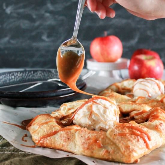 Easy Salted Caramel Apple Galette