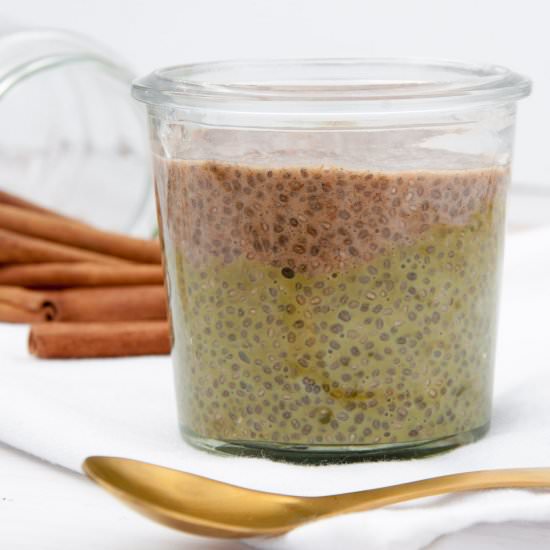 Matcha Cinnamon Chia Pudding