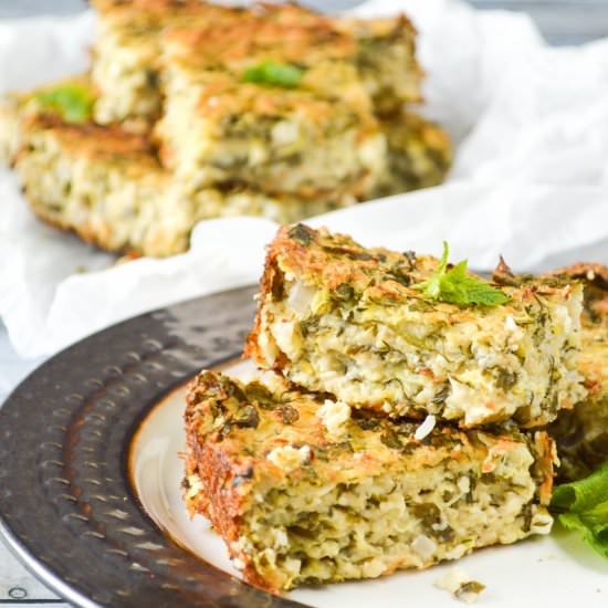 Zucchini & Feta Cheese No-filo Pie