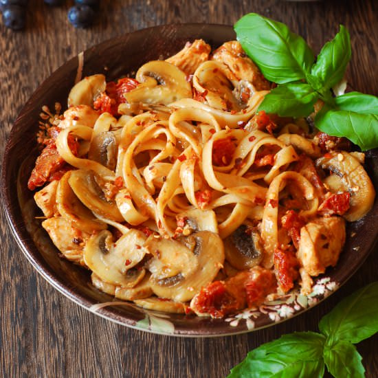 Chicken Pasta with Mushrooms