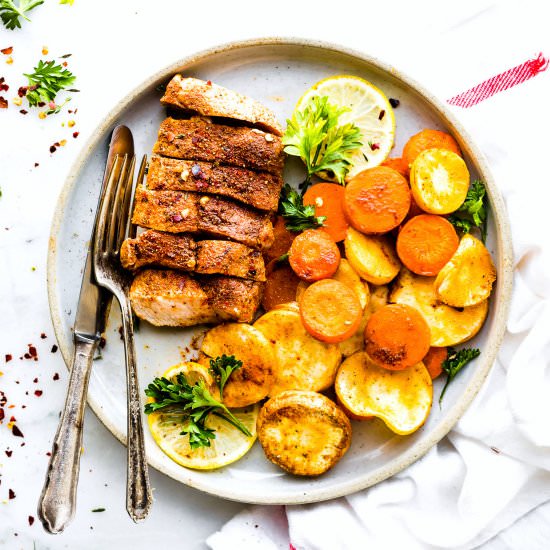 Cinnamon Chipotle Baked Pork Chops