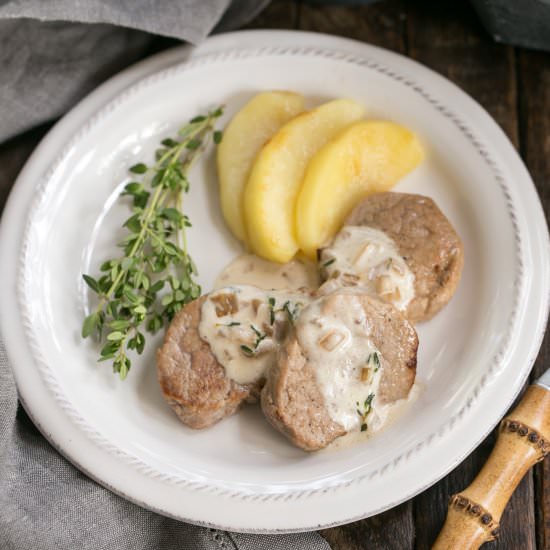 Pork Medallions with Calvados