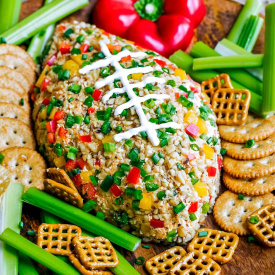Buffalo Ranch Football Cheese Ball