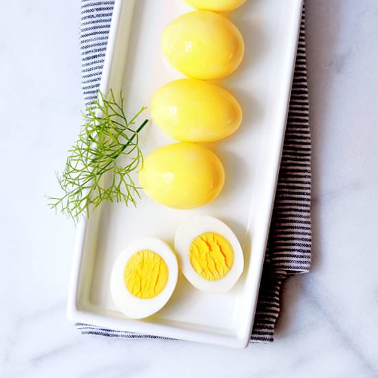 Quick Pickled Yellow Eggs