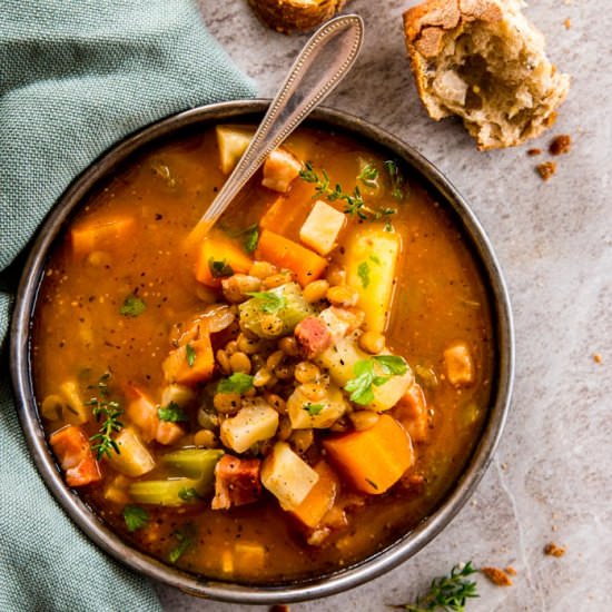 Pressure Cooker Lentil Soup