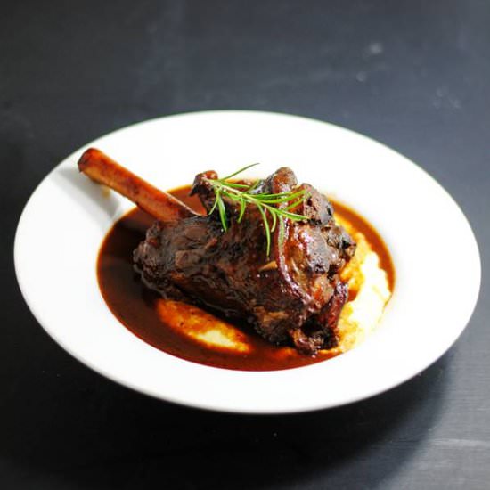 Braised Lamb Shanks with Polenta