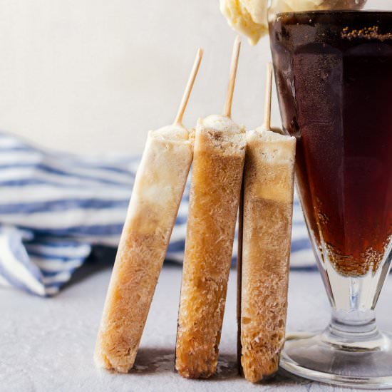 Root Beer Float Popsicles