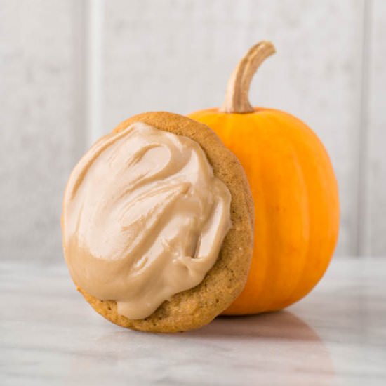 Maple Glazed Pumpkin Spice Cookies