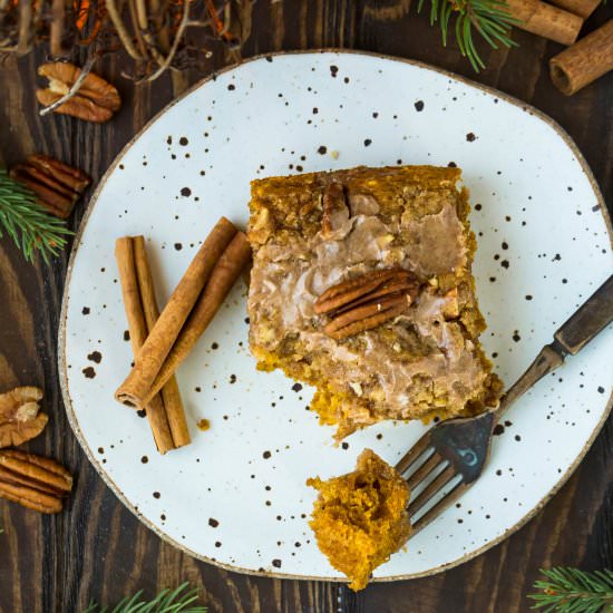 Pumpkin Pecan Streusel Coffee Cake