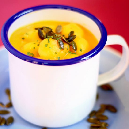 Creamy Vegan Pumpkin Gnocchi Soup