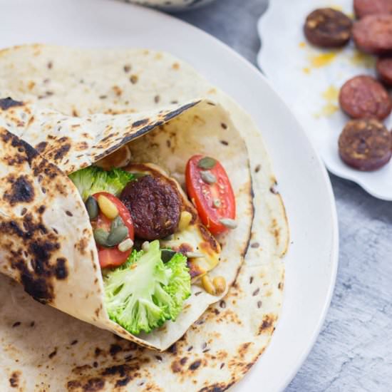 Halloumi & Chorizo Wraps