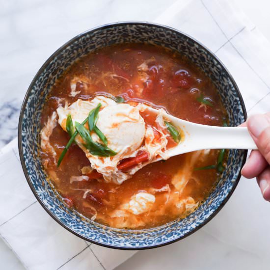 Tomato Egg Drop Soup