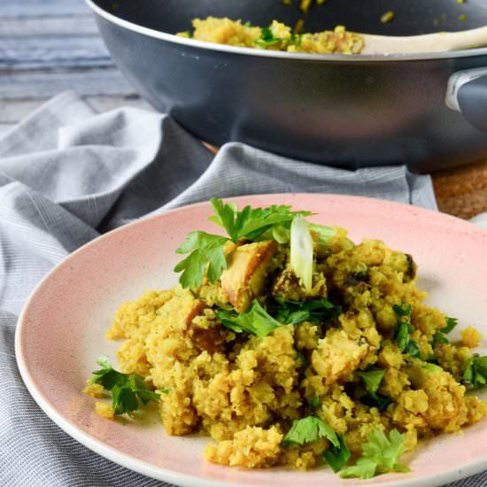 Mushroom & Curry Cauliflower Rice