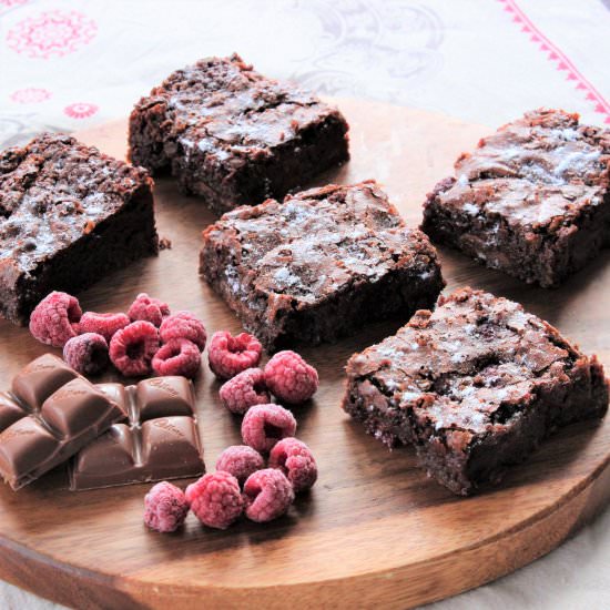 Raspberry Caramel Brownies