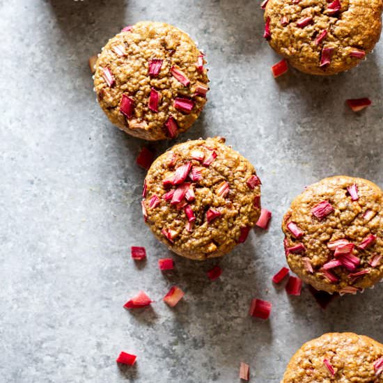 Gluten-Free Healthy Rhubarb Muffins