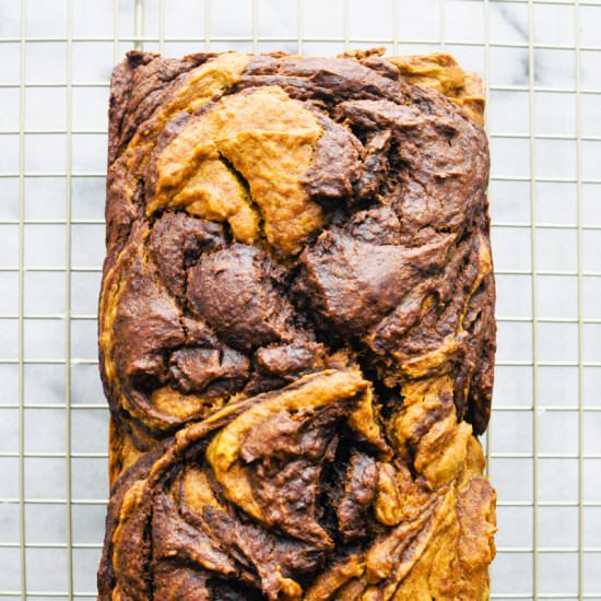 Marbled Chocolate Pumpkin Bread