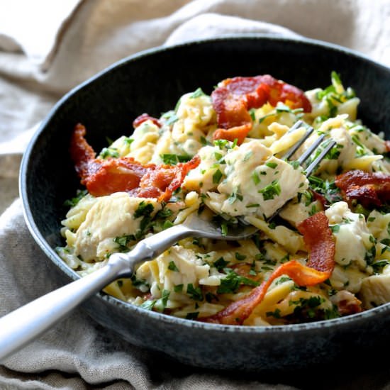 Creamy One Pot Chicken Orzo Risotto