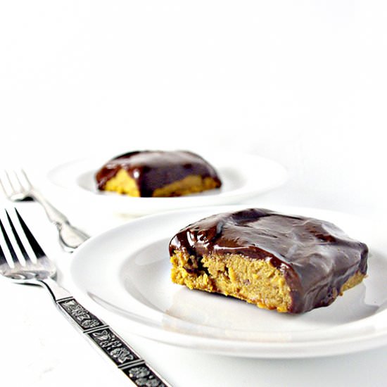 Frosted Paleo Pumpkin Brownies