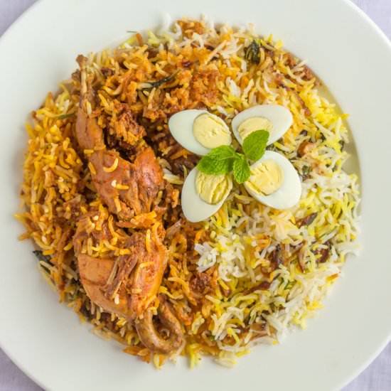 Hyderabadi Bater (Quail) Biryani