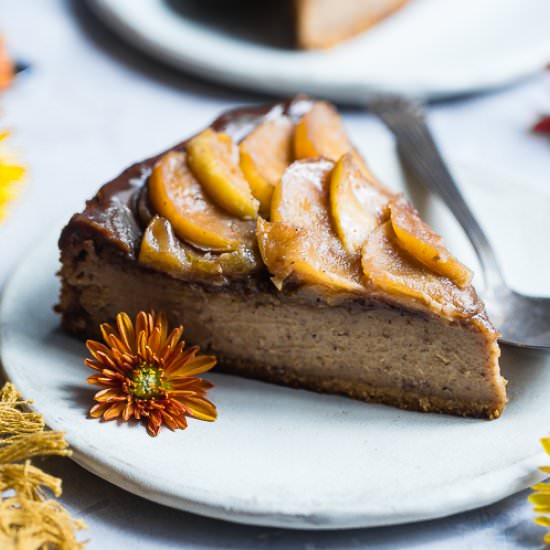 Paleo Caramel Apple Cheesecake